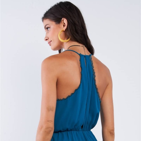 Summer Breeze Navy Blue Romper - Picture 3 of 3
